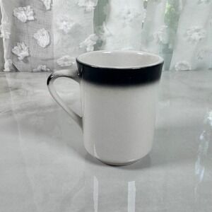 Vintage Jackson Custom China Restaurantware Mug Black Rim Made in USA